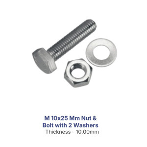 M10 * 25 - SS Nut and Bolts with 2 W